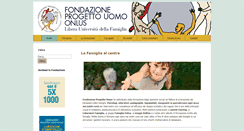 Desktop Screenshot of fondazioneprogettouomo.it